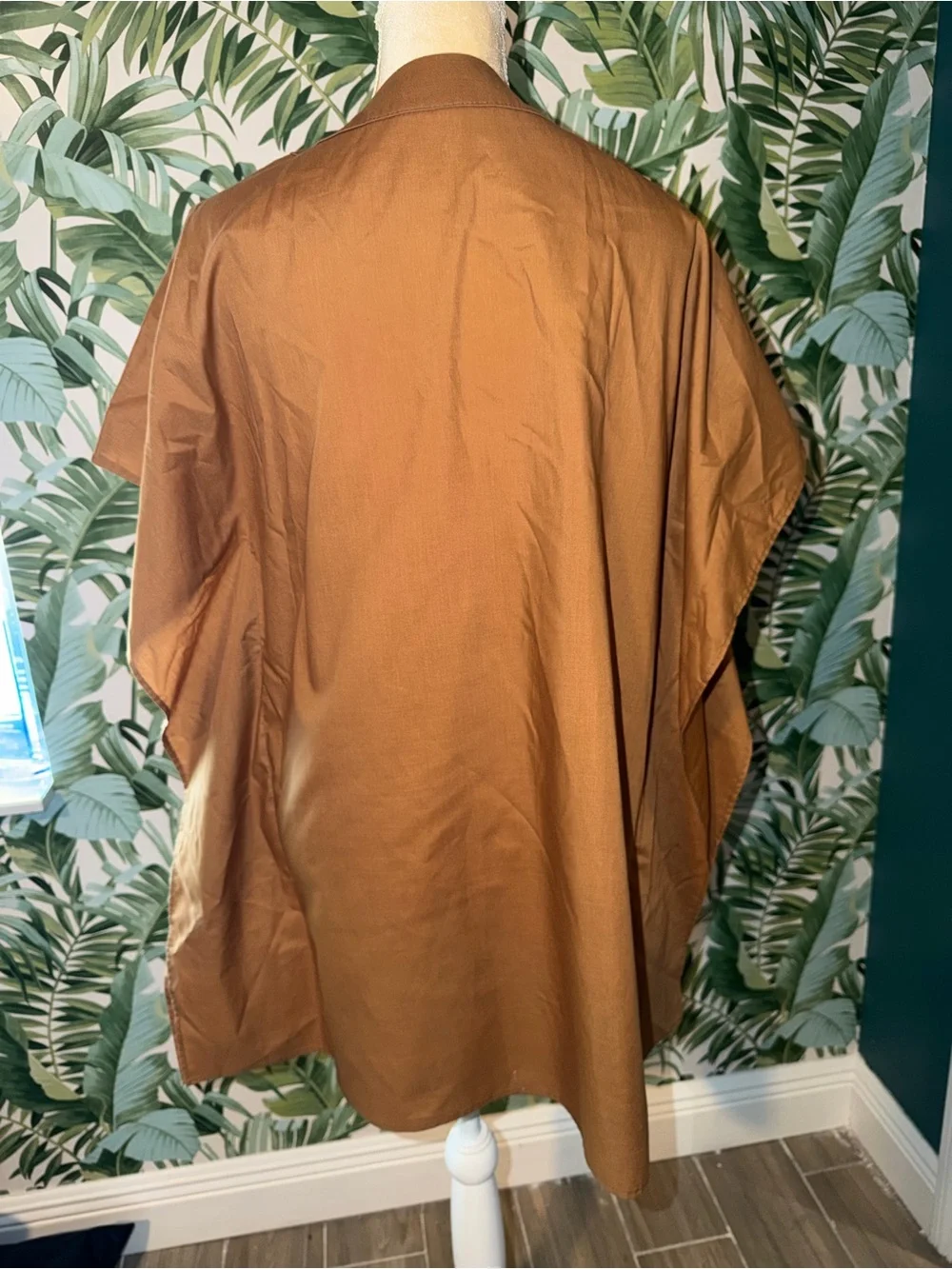 Koch Brown Embroidered V-Neck Resort Caftan Tunic Dress - Picture 6 of 7